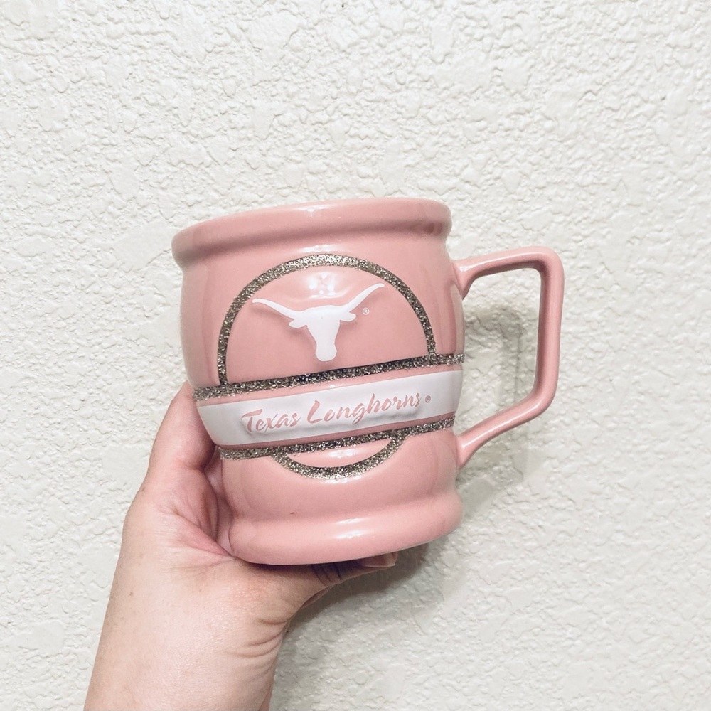 Texas Longhorn Pink Coffee Tea Mug Cup University of  Texas Logo